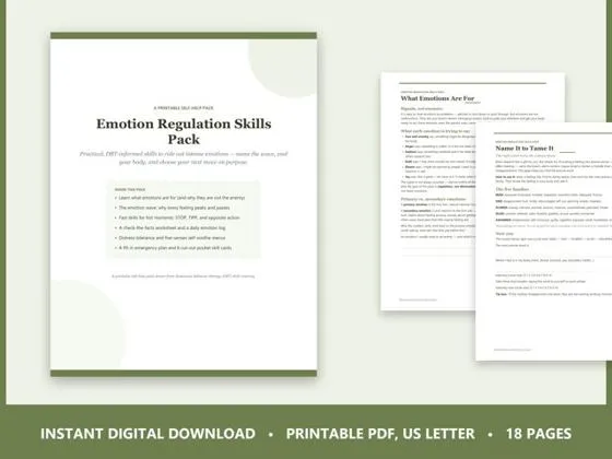 Emotion Regulation Skills Pack preview
