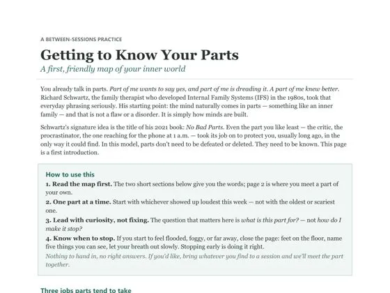 Getting to Know Your Parts preview