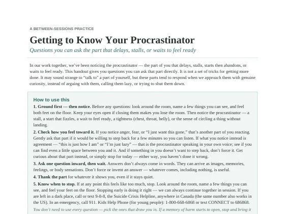 Getting to Know Your Procrastinator preview